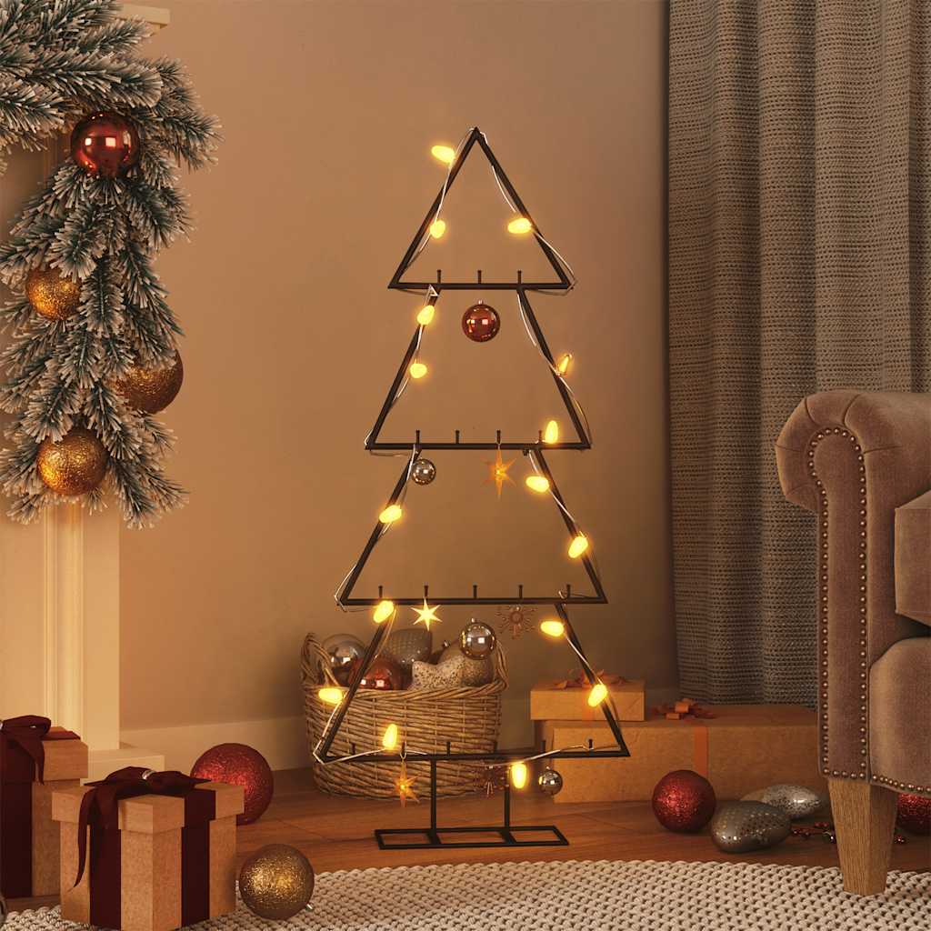 Kerstdecoratie kerstboom 125 cm metaal zwart is nu te koop bij PeponiXL, paradijselijk wonen!