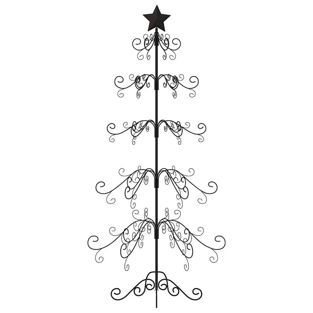 Kerstdecoratie kerstboom 150 cm metaal zwart is nu te koop bij PeponiXL, paradijselijk wonen!
