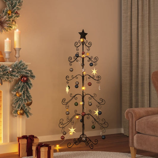 Kerstdecoratie kerstboom 150 cm metaal zwart is nu te koop bij PeponiXL, paradijselijk wonen!