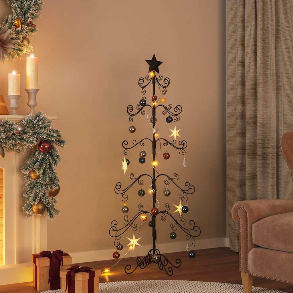 Kerstdecoratie kerstboom 150 cm metaal zwart is nu te koop bij PeponiXL, paradijselijk wonen!