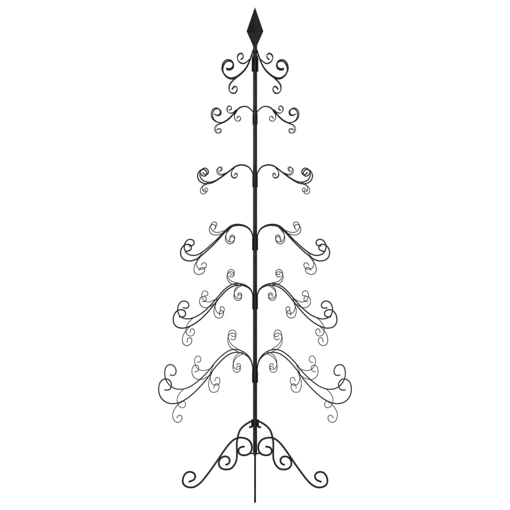 Kerstdecoratie kerstboom 180 cm metaal zwart is nu te koop bij PeponiXL, paradijselijk wonen!