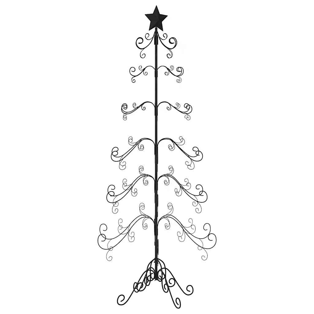 Kerstdecoratie kerstboom 180 cm metaal zwart is nu te koop bij PeponiXL, paradijselijk wonen!