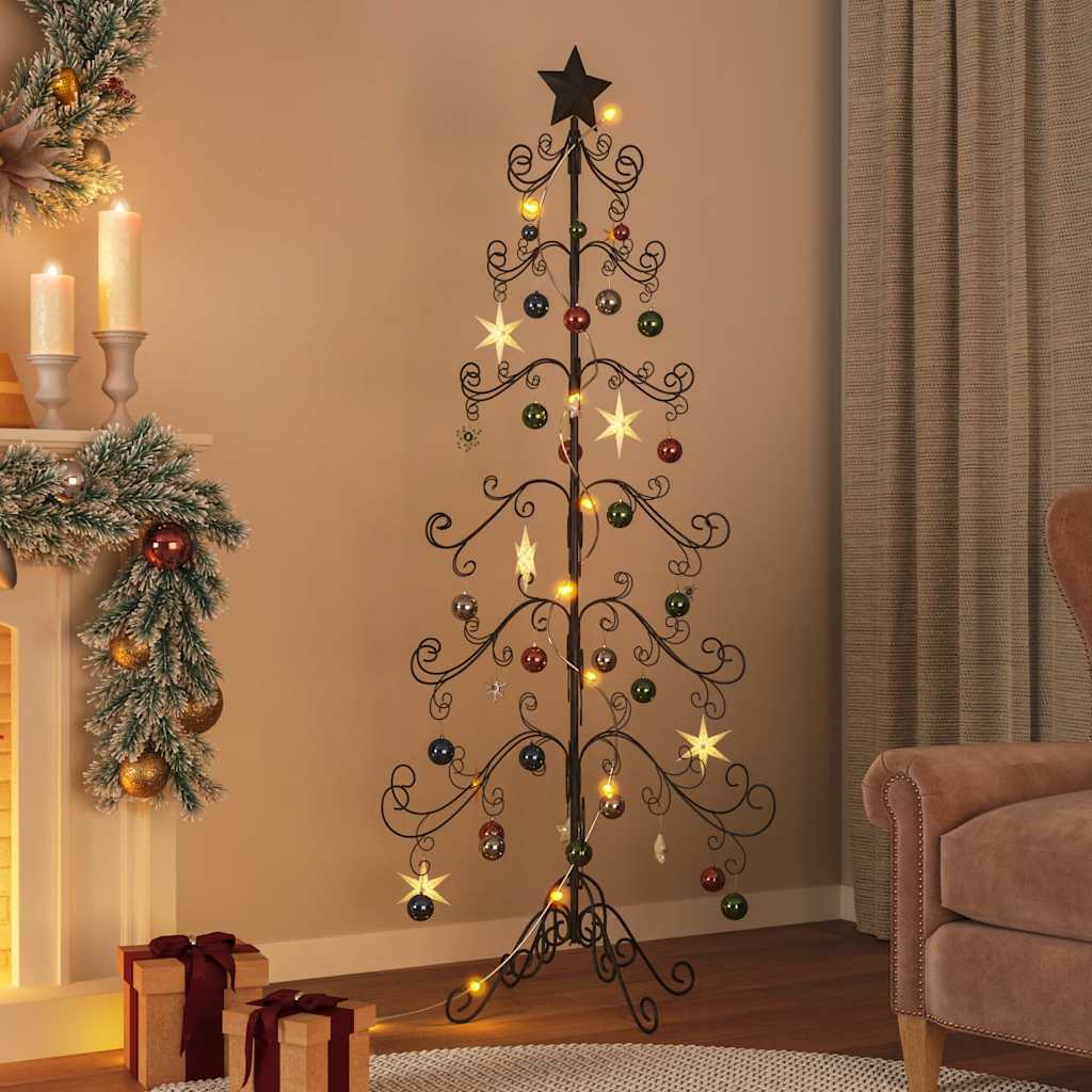 Kerstdecoratie kerstboom 180 cm metaal zwart is nu te koop bij PeponiXL, paradijselijk wonen!