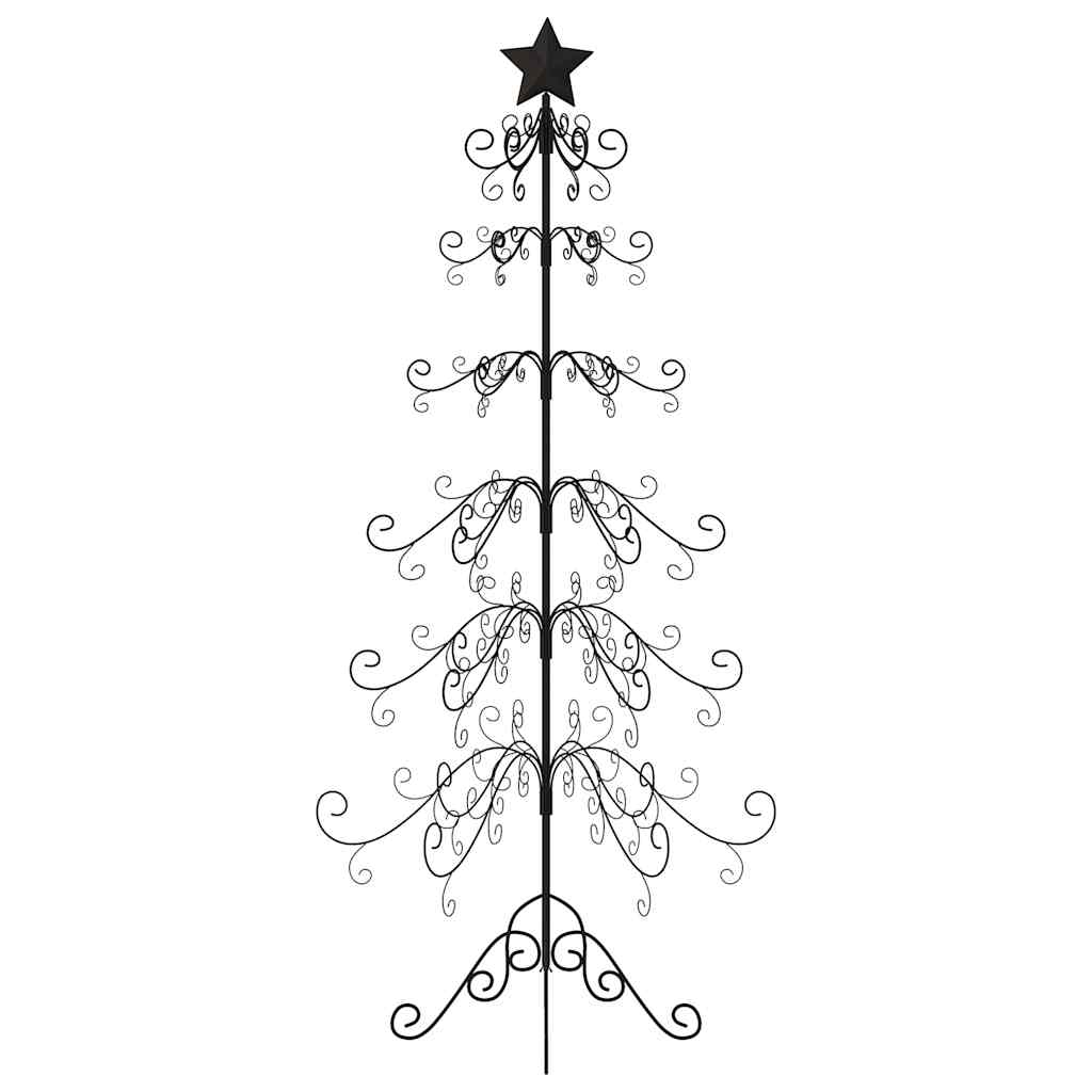 Kerstdecoratie kerstboom 215 cm metaal zwart is nu te koop bij PeponiXL, paradijselijk wonen!