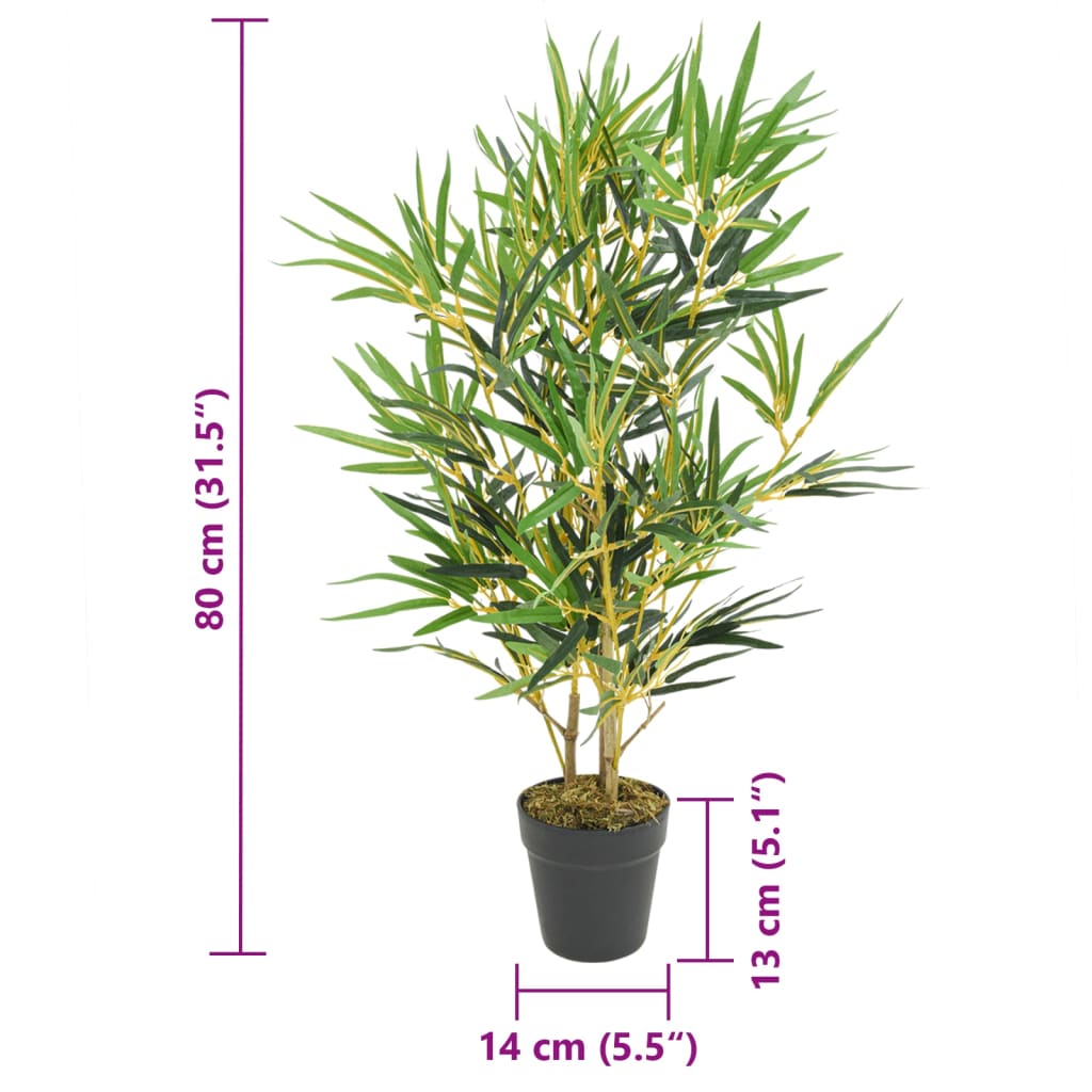 Kunstplant bamboe 368 bladeren 80 cm groen is nu te koop bij PeponiXL, paradijselijk wonen!