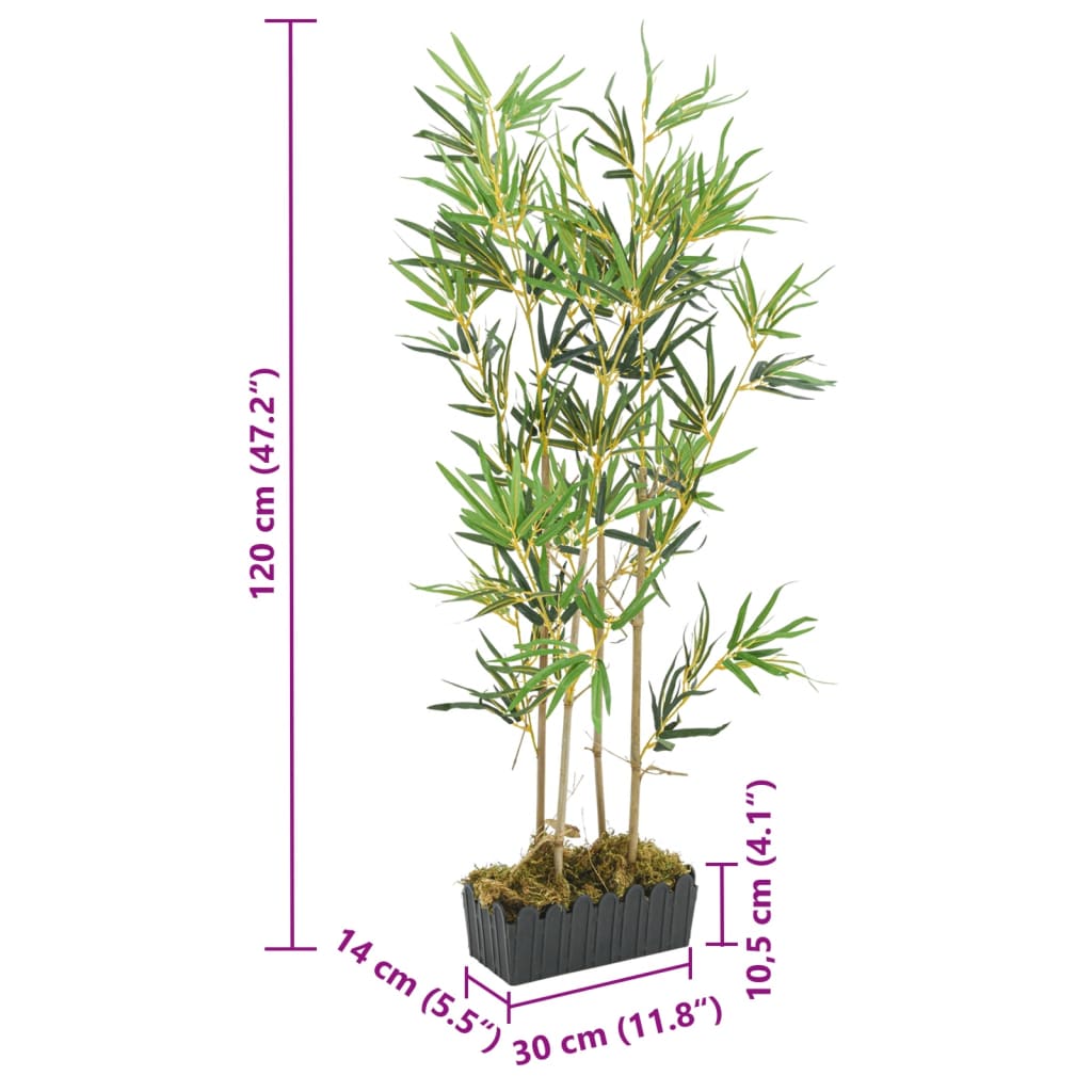 Kunstplant bamboe 552 bladeren 120 cm groen is nu te koop bij PeponiXL, paradijselijk wonen!