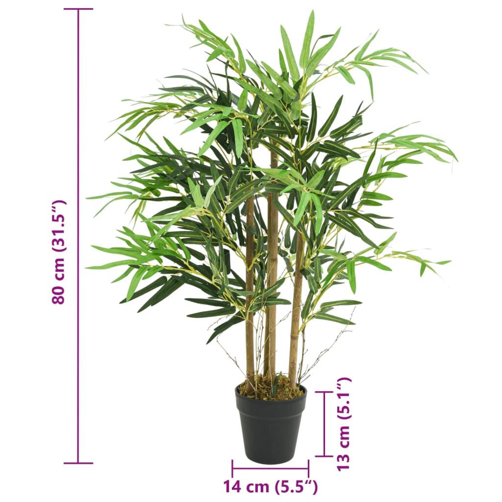 Kunstplant bamboe 500 bladeren 80 cm groen is nu te koop bij PeponiXL, paradijselijk wonen!