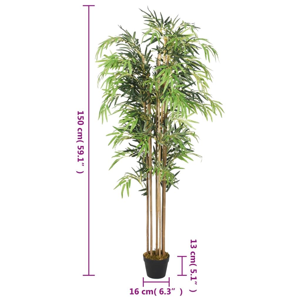 Kunstplant bamboe 1095 bladeren 150 cm groen is nu te koop bij PeponiXL, paradijselijk wonen!