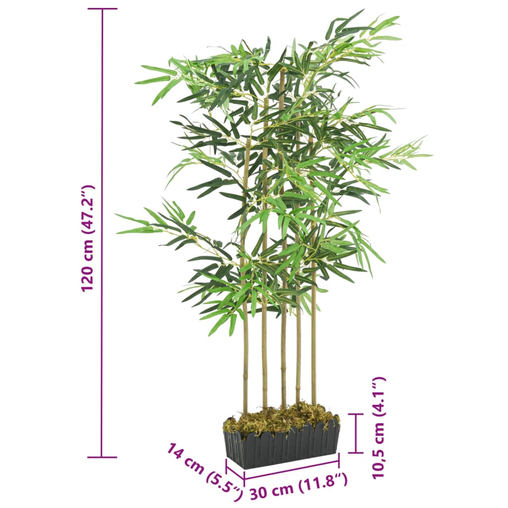 Kunstplant bamboe 730 bladeren 120 cm groen is nu te koop bij PeponiXL, paradijselijk wonen!