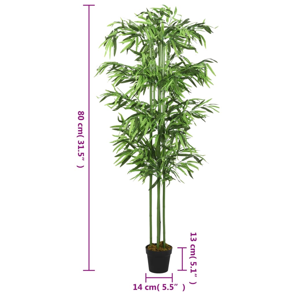 Kunstplant bamboe 240 bladeren 80 cm groen is nu te koop bij PeponiXL, paradijselijk wonen!