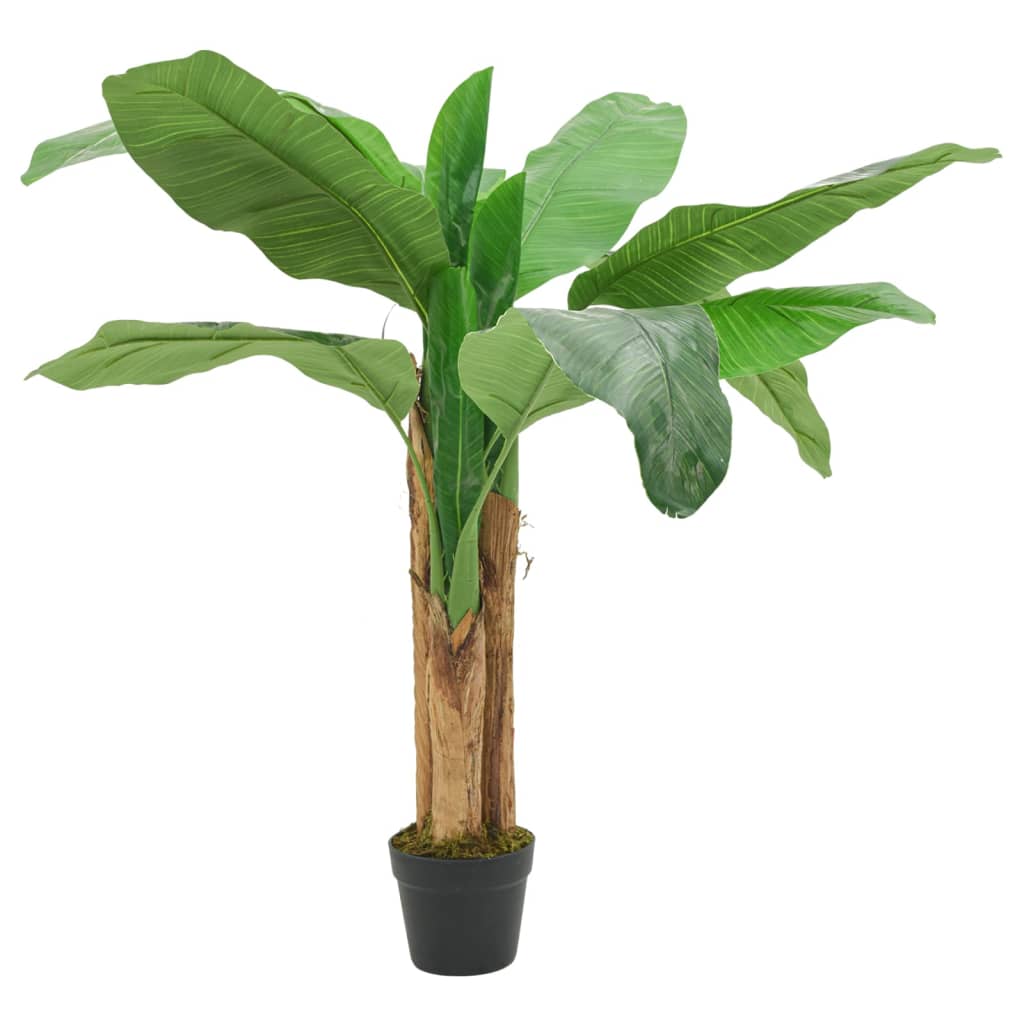 Kunstplant bananenboom 9 bladeren 120 cm groen is nu te koop bij PeponiXL, paradijselijk wonen!