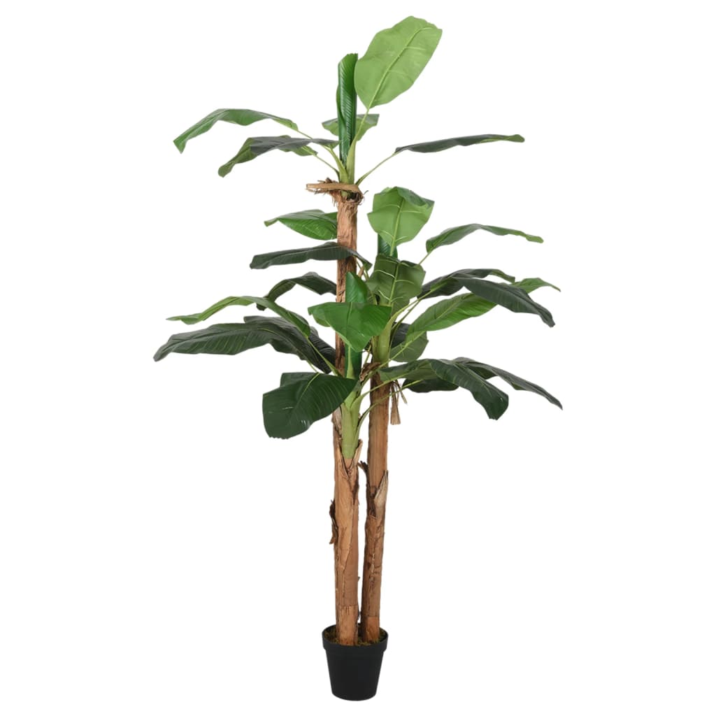 Kunstplant bananenboom 19 bladeren 180 cm groen is nu te koop bij PeponiXL, paradijselijk wonen!