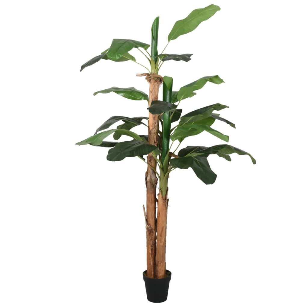 Kunstplant bananenboom 22 bladeren 200 cm groen is nu te koop bij PeponiXL, paradijselijk wonen!