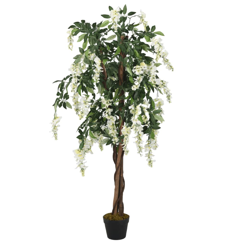 Kunstplant wisteria 840 bladeren 150 cm groen en wit is nu te koop bij PeponiXL, paradijselijk wonen!
