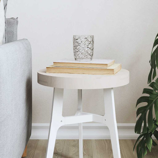 Tafelblad rond Ø30x3 cm massief grenenhout wit is nu te koop bij PeponiXL, paradijselijk wonen!