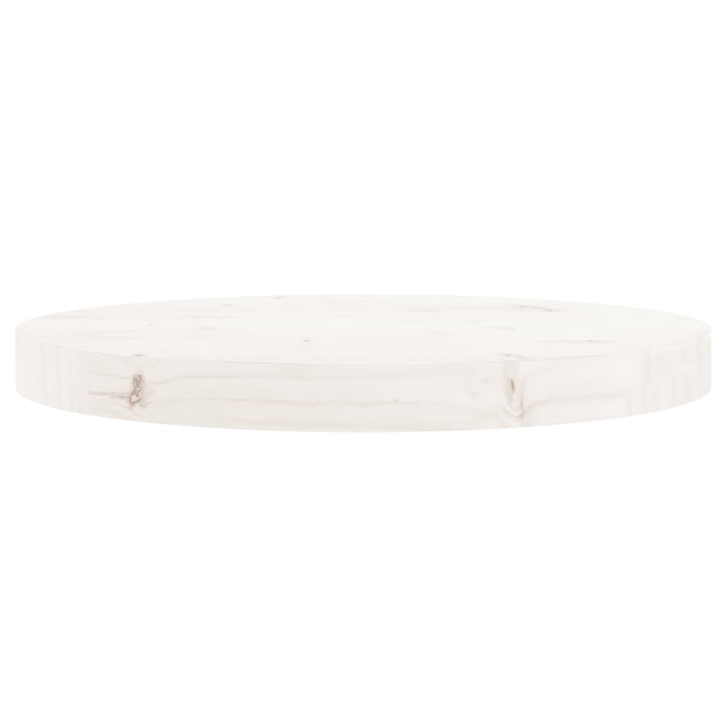 Tafelblad rond Ø40x3 cm massief grenenhout wit is nu te koop bij PeponiXL, paradijselijk wonen!