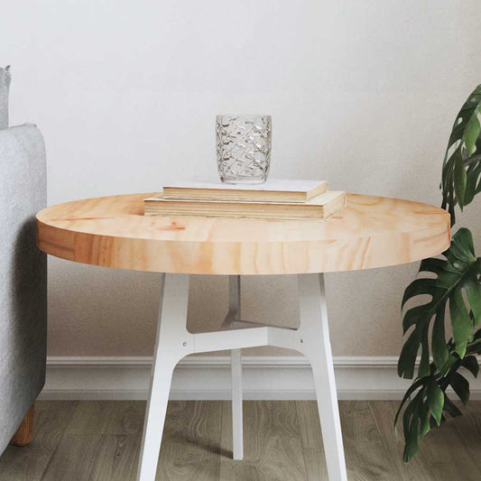 Tafelblad rond Ø50x3 cm massief grenenhout is nu te koop bij PeponiXL, paradijselijk wonen!