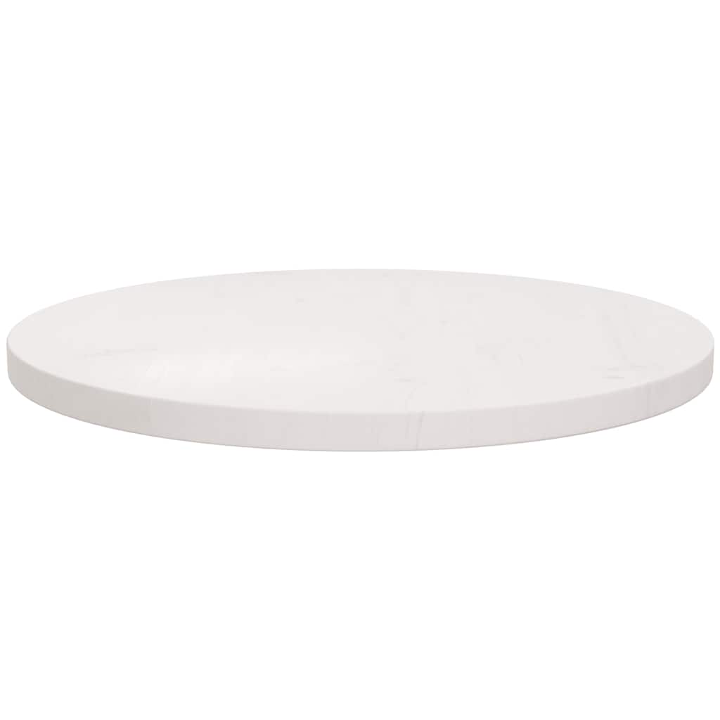 Tafelblad rond Ø50x3 cm massief grenenhout wit is nu te koop bij PeponiXL, paradijselijk wonen!