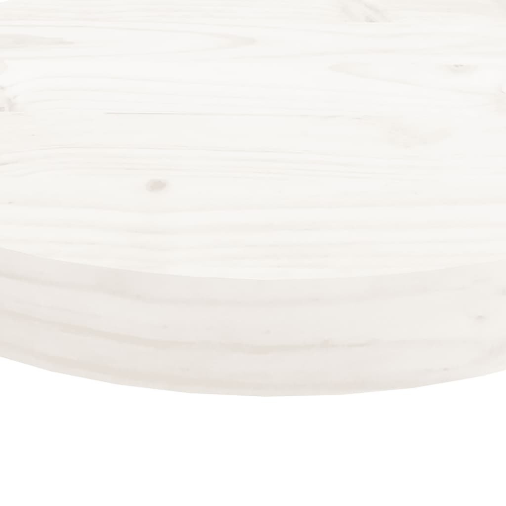 Tafelblad rond Ø50x3 cm massief grenenhout wit is nu te koop bij PeponiXL, paradijselijk wonen!