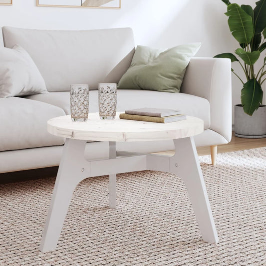 Tafelblad rond Ø60x3 cm massief grenenhout wit is nu te koop bij PeponiXL, paradijselijk wonen!