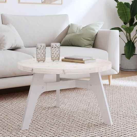 Tafelblad rond Ø70x3 cm massief grenenhout wit is nu te koop bij PeponiXL, paradijselijk wonen!