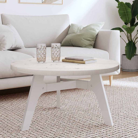 Tafelblad rond Ø80x3 cm massief grenenhout wit is nu te koop bij PeponiXL, paradijselijk wonen!