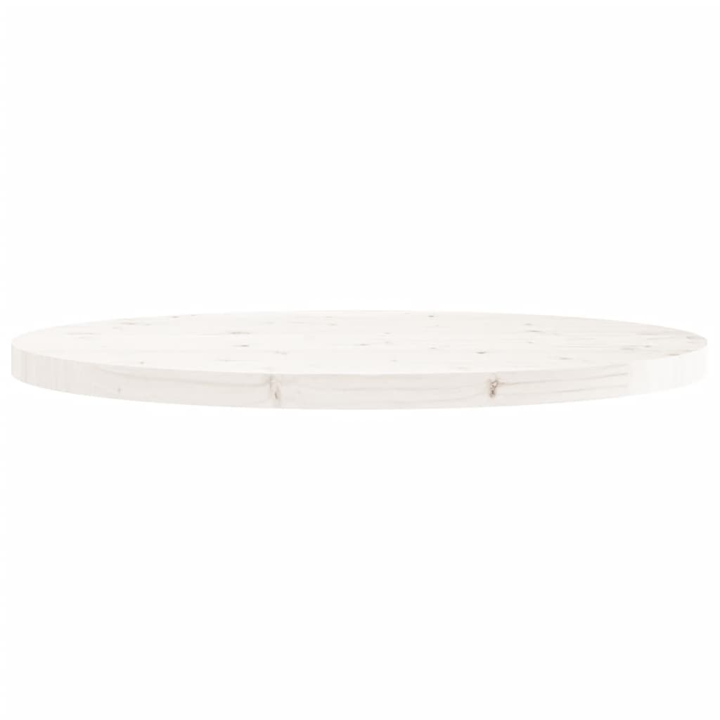 Tafelblad rond Ø90x3 cm massief grenenhout wit is nu te koop bij PeponiXL, paradijselijk wonen!