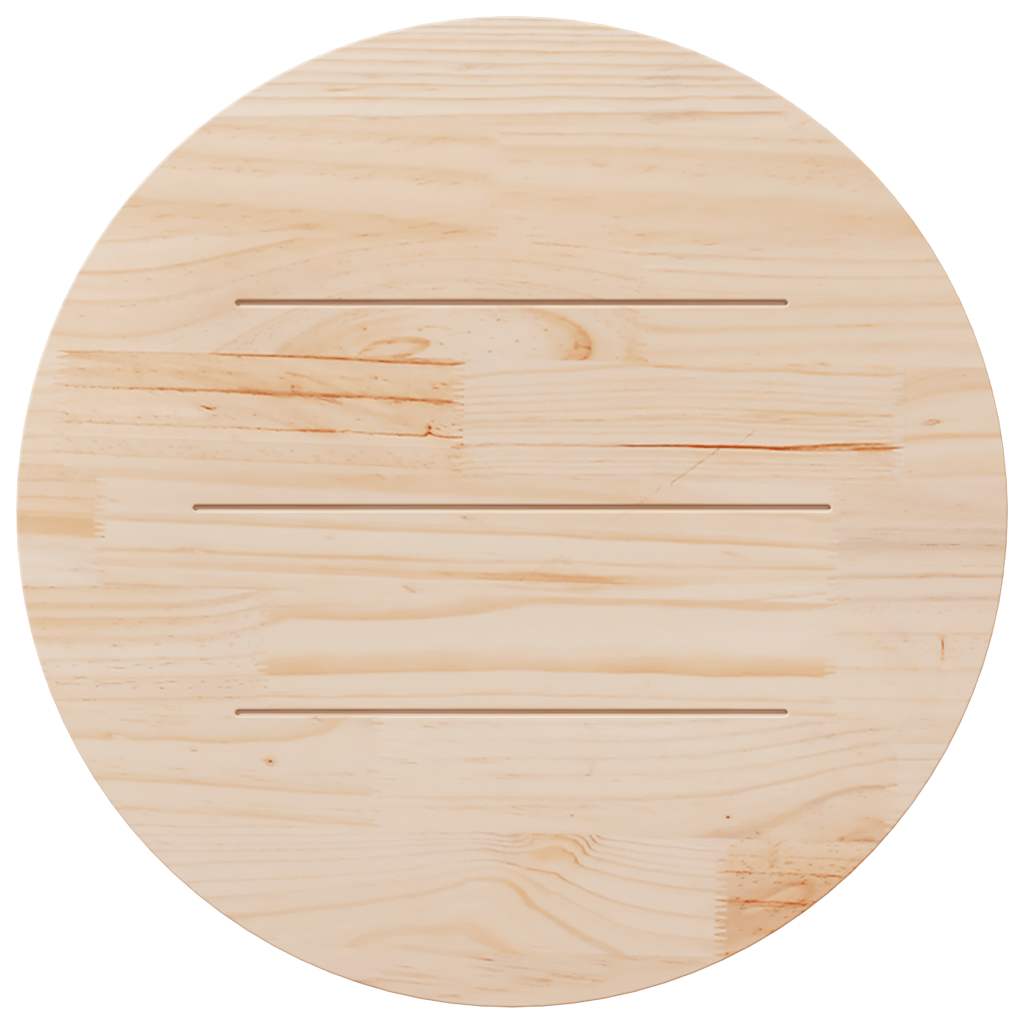 Tafelblad rond Ø90x3 cm massief grenenhout wit is nu te koop bij PeponiXL, paradijselijk wonen!
