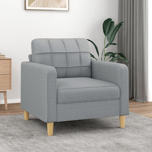 Fauteuil 60 cm stof lichtgrijs is nu te koop bij PeponiXL, paradijselijk wonen!