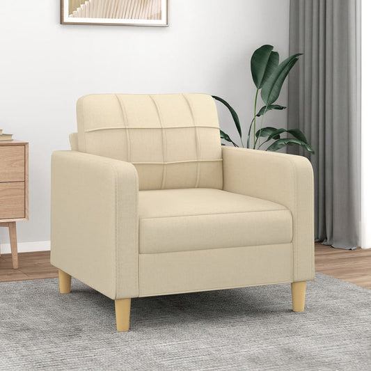 Fauteuil 60 cm stof crèmekleurig is nu te koop bij PeponiXL, paradijselijk wonen!