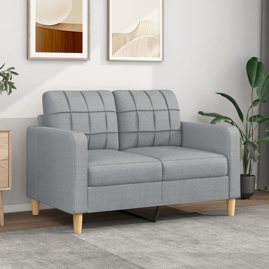 Tweezitsbank 120 cm stof lichtgrijs is nu te koop bij PeponiXL, paradijselijk wonen!