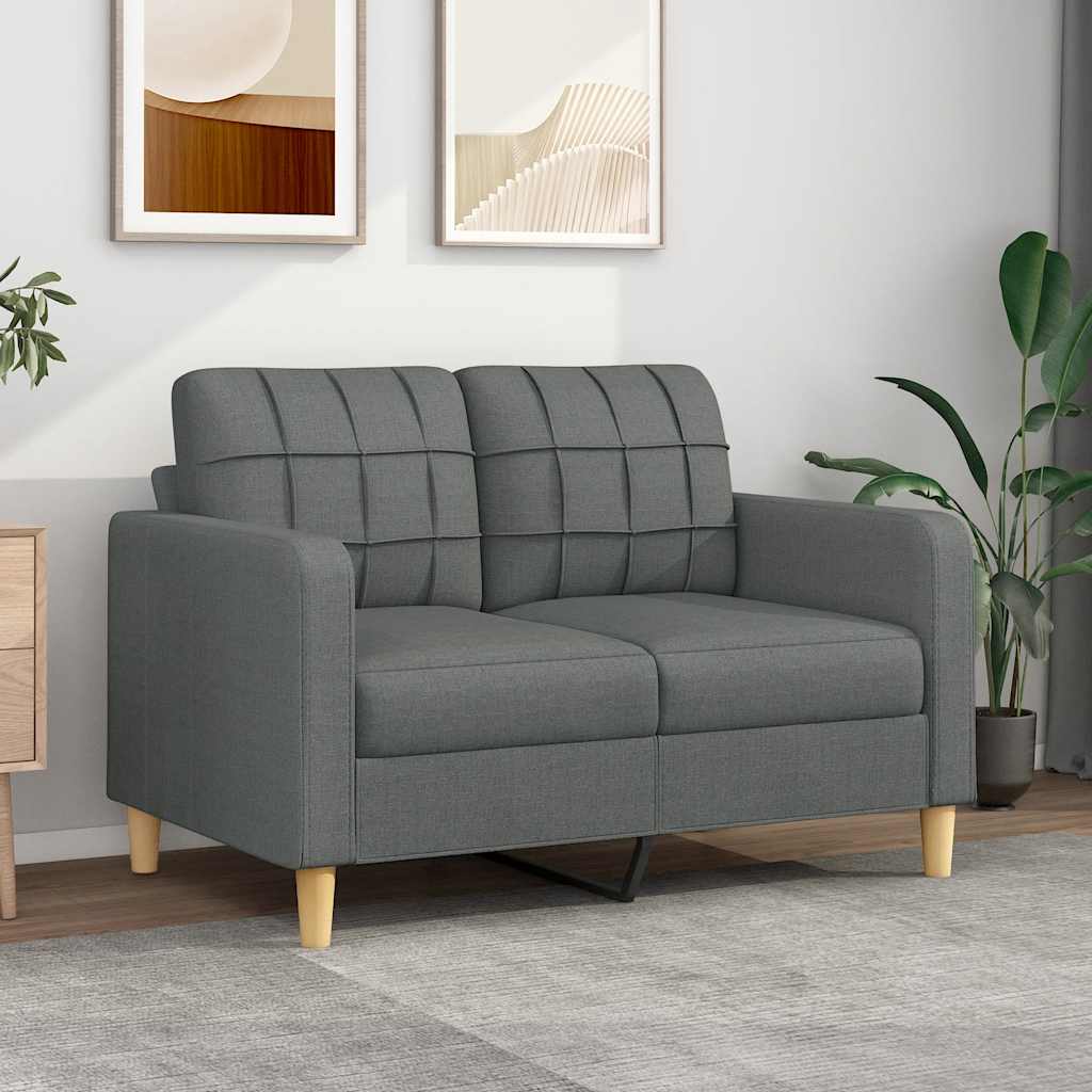 Tweezitsbank 120 cm stof donkergrijs is nu te koop bij PeponiXL, paradijselijk wonen!