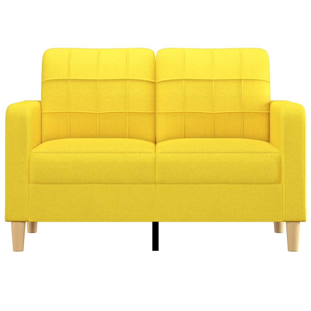 Tweezitsbank 120 cm stof lichtgeel is nu te koop bij PeponiXL, paradijselijk wonen!