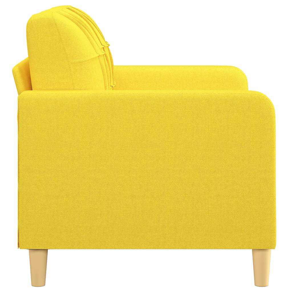 Tweezitsbank 120 cm stof lichtgeel is nu te koop bij PeponiXL, paradijselijk wonen!