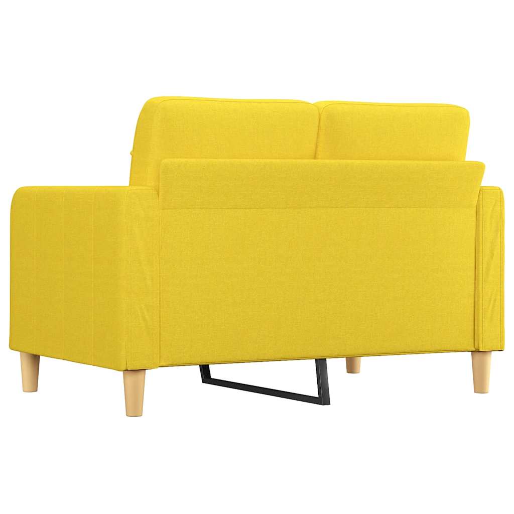 Tweezitsbank 120 cm stof lichtgeel is nu te koop bij PeponiXL, paradijselijk wonen!