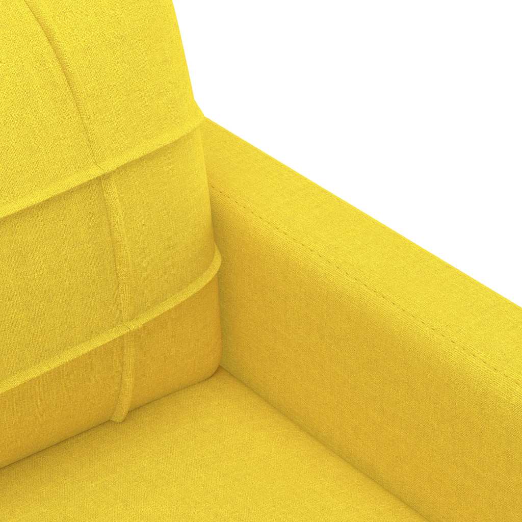 Tweezitsbank 120 cm stof lichtgeel is nu te koop bij PeponiXL, paradijselijk wonen!