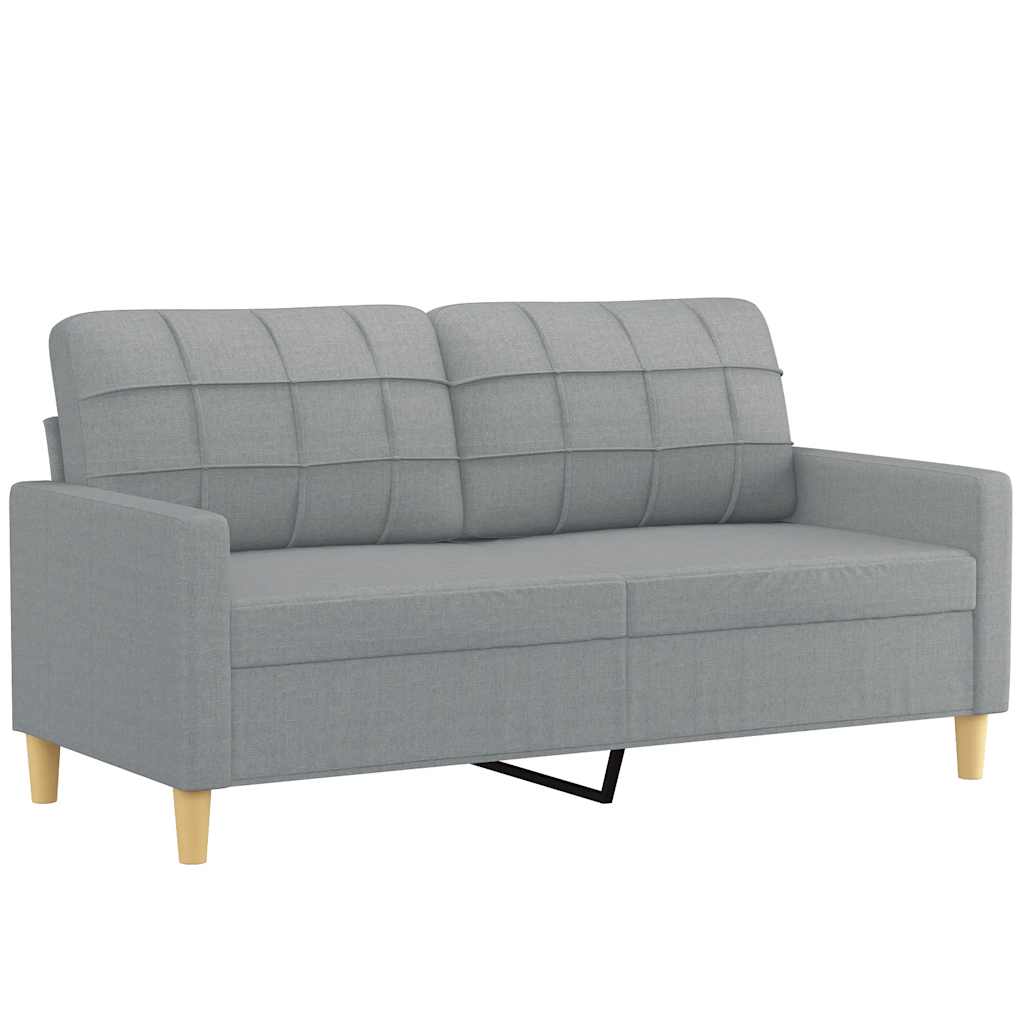 Tweezitsbank 140 cm stof lichtgrijs is nu te koop bij PeponiXL, paradijselijk wonen!