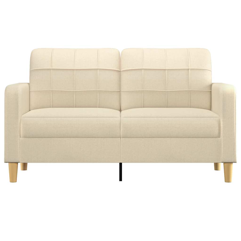 Tweezitsbank 140 cm stof crèmekleurig is nu te koop bij PeponiXL, paradijselijk wonen!