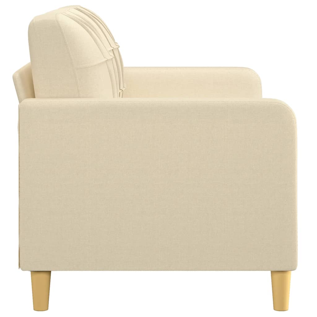 Tweezitsbank 140 cm stof crèmekleurig is nu te koop bij PeponiXL, paradijselijk wonen!