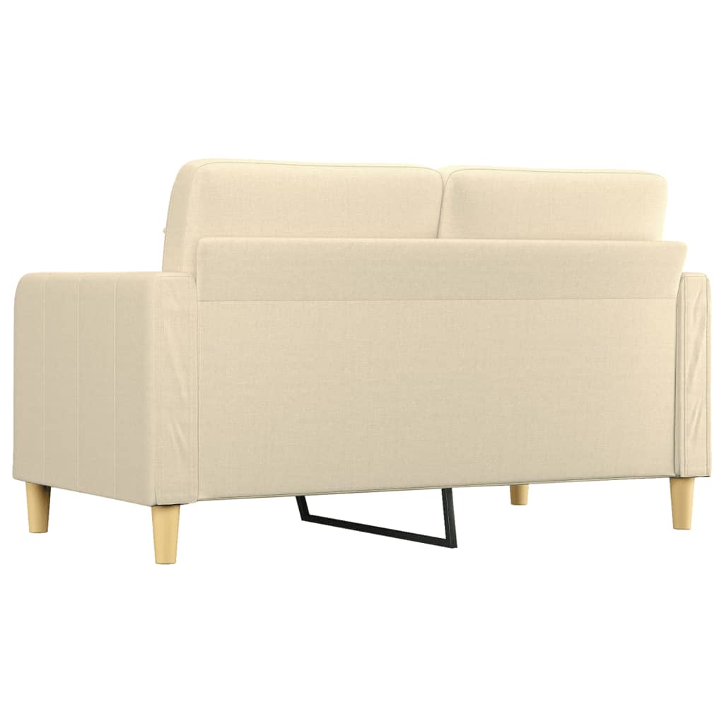 Tweezitsbank 140 cm stof crèmekleurig is nu te koop bij PeponiXL, paradijselijk wonen!