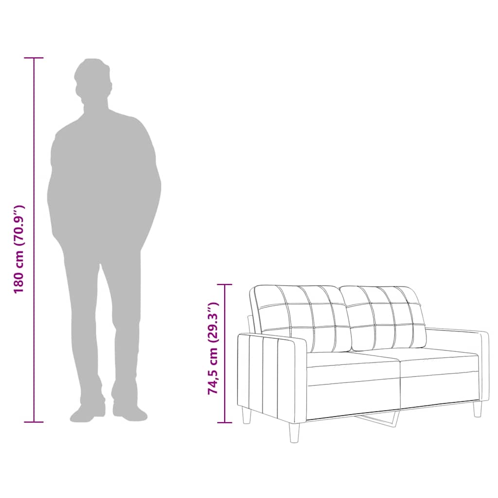 Tweezitsbank 140 cm stof crèmekleurig is nu te koop bij PeponiXL, paradijselijk wonen!