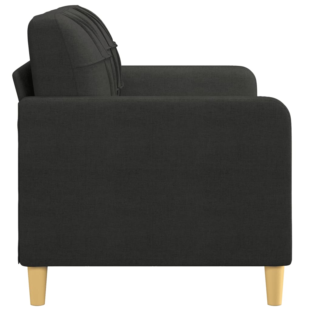 Tweezitsbank 140 cm stof zwart is nu te koop bij PeponiXL, paradijselijk wonen!