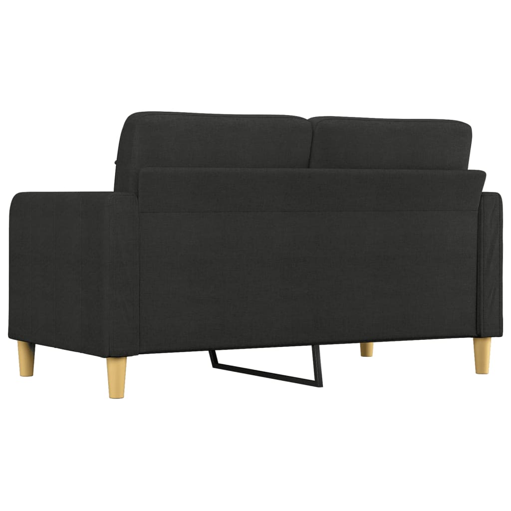 Tweezitsbank 140 cm stof zwart is nu te koop bij PeponiXL, paradijselijk wonen!