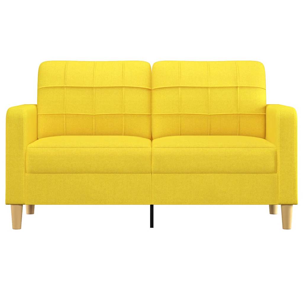 Tweezitsbank 140 cm stof lichtgeel is nu te koop bij PeponiXL, paradijselijk wonen!