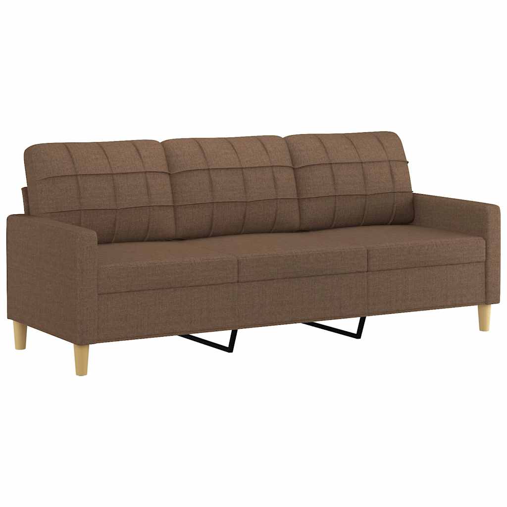 Driezitsbank 180 cm stof bruin is nu te koop bij PeponiXL, paradijselijk wonen!