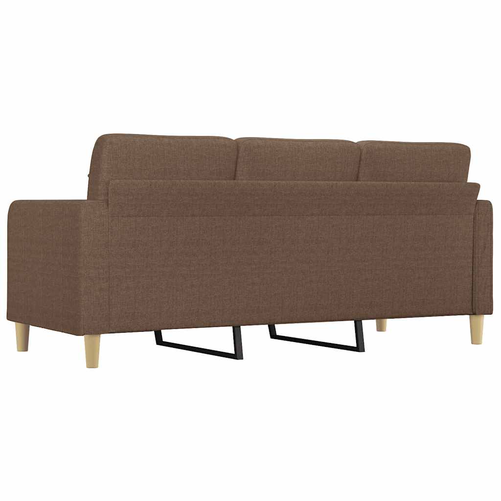 Driezitsbank 180 cm stof bruin is nu te koop bij PeponiXL, paradijselijk wonen!