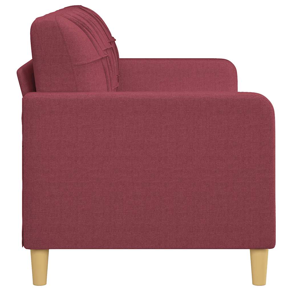 Driezitsbank 180 cm stof wijnrood is nu te koop bij PeponiXL, paradijselijk wonen!