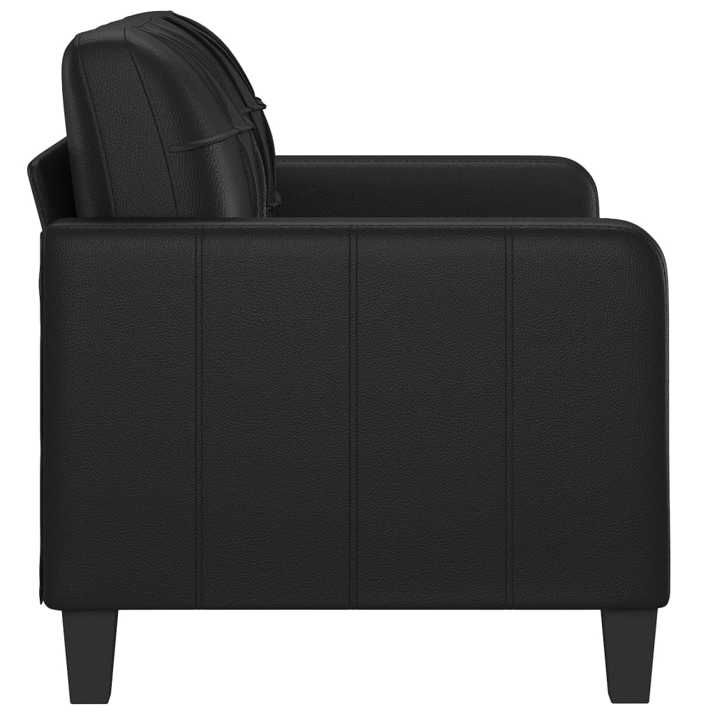 Tweezitsbank 120 cm kunstleer zwart is nu te koop bij PeponiXL, paradijselijk wonen!