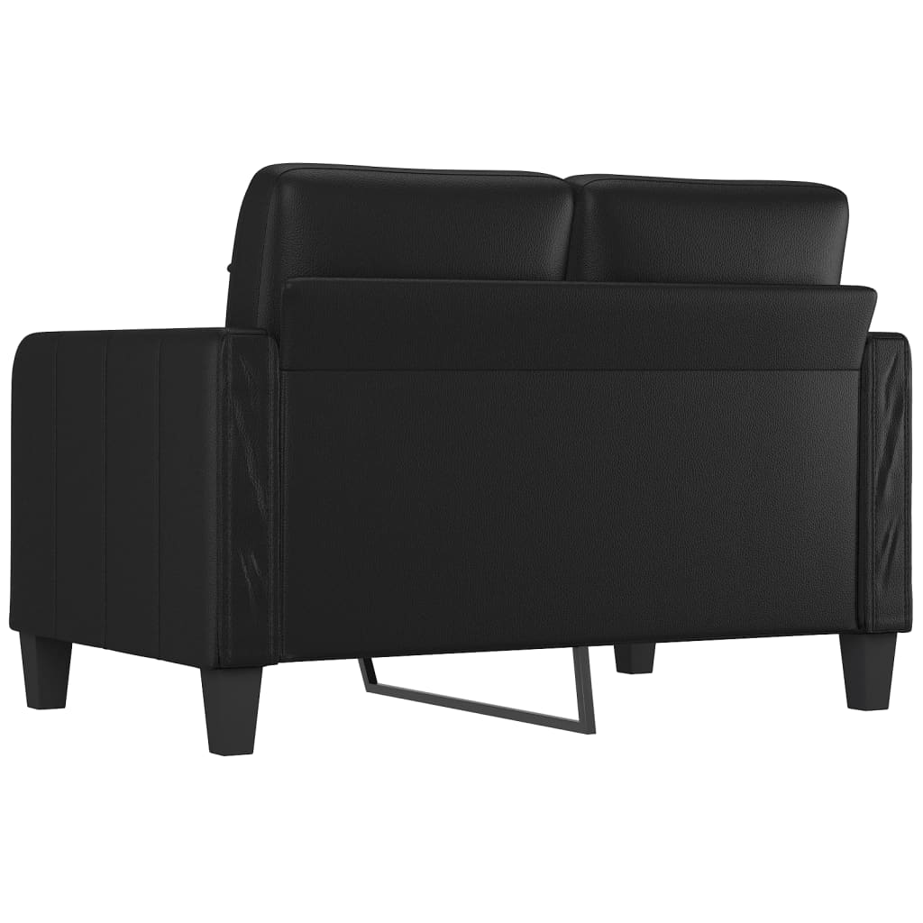 Tweezitsbank 120 cm kunstleer zwart is nu te koop bij PeponiXL, paradijselijk wonen!