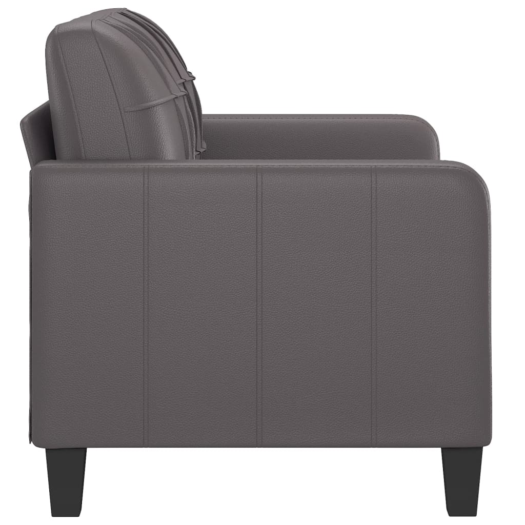 Tweezitsbank 120 cm kunstleer grijs is nu te koop bij PeponiXL, paradijselijk wonen!
